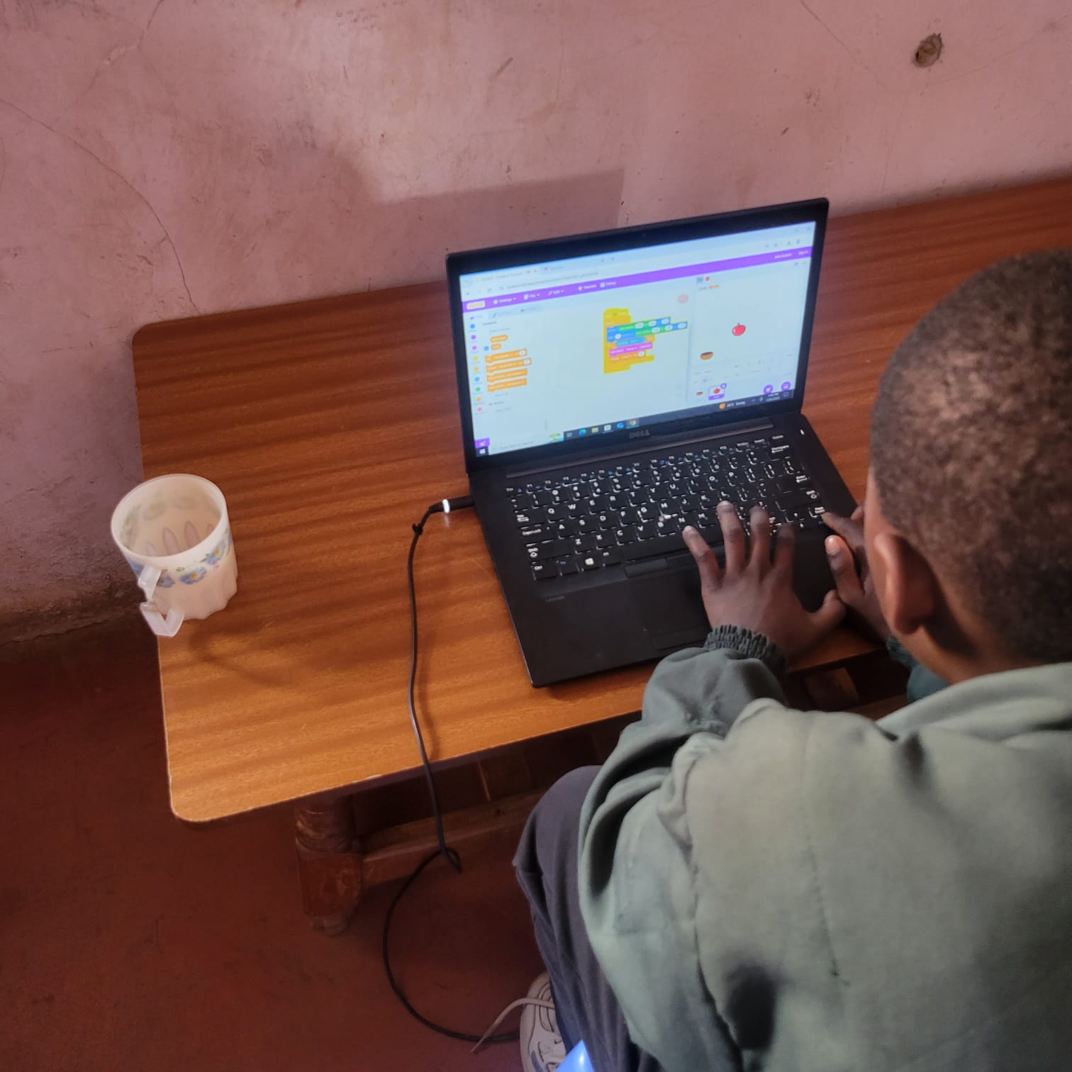 Students at computers